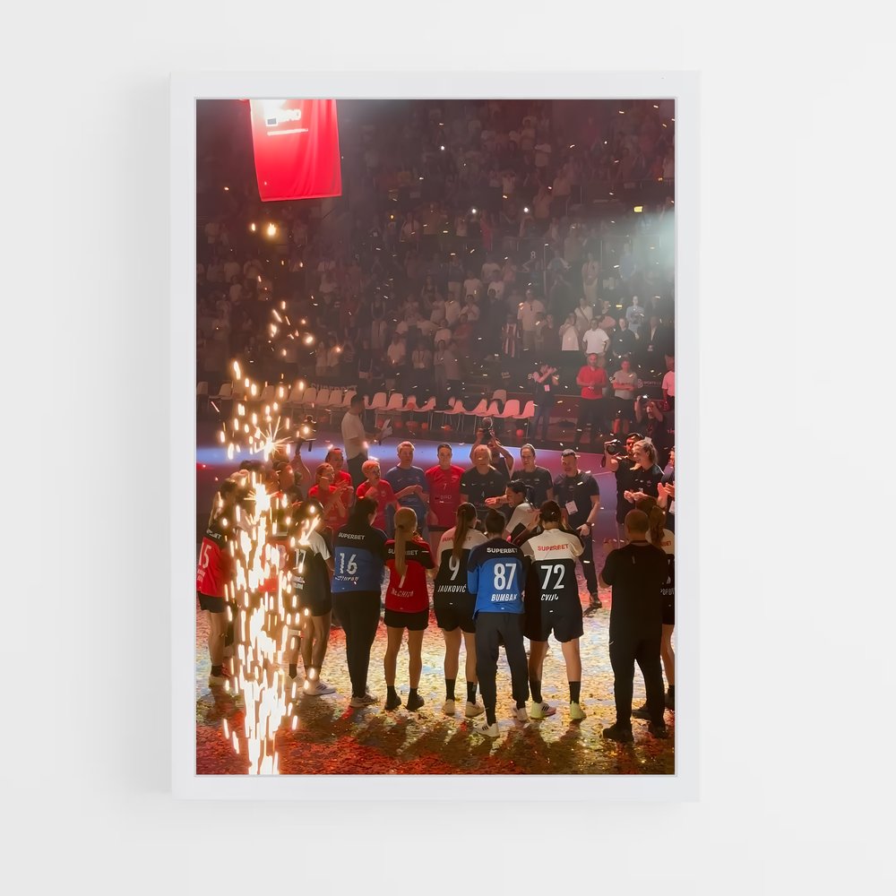 Poster Flamme et Amitié – affiche Handball (vue 3)
